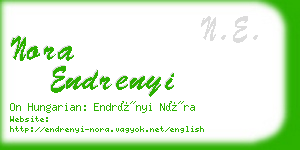 nora endrenyi business card